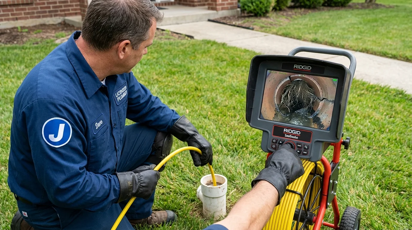 Sewer camera inspection being performed by Johns Plumbing LLC in Ossining